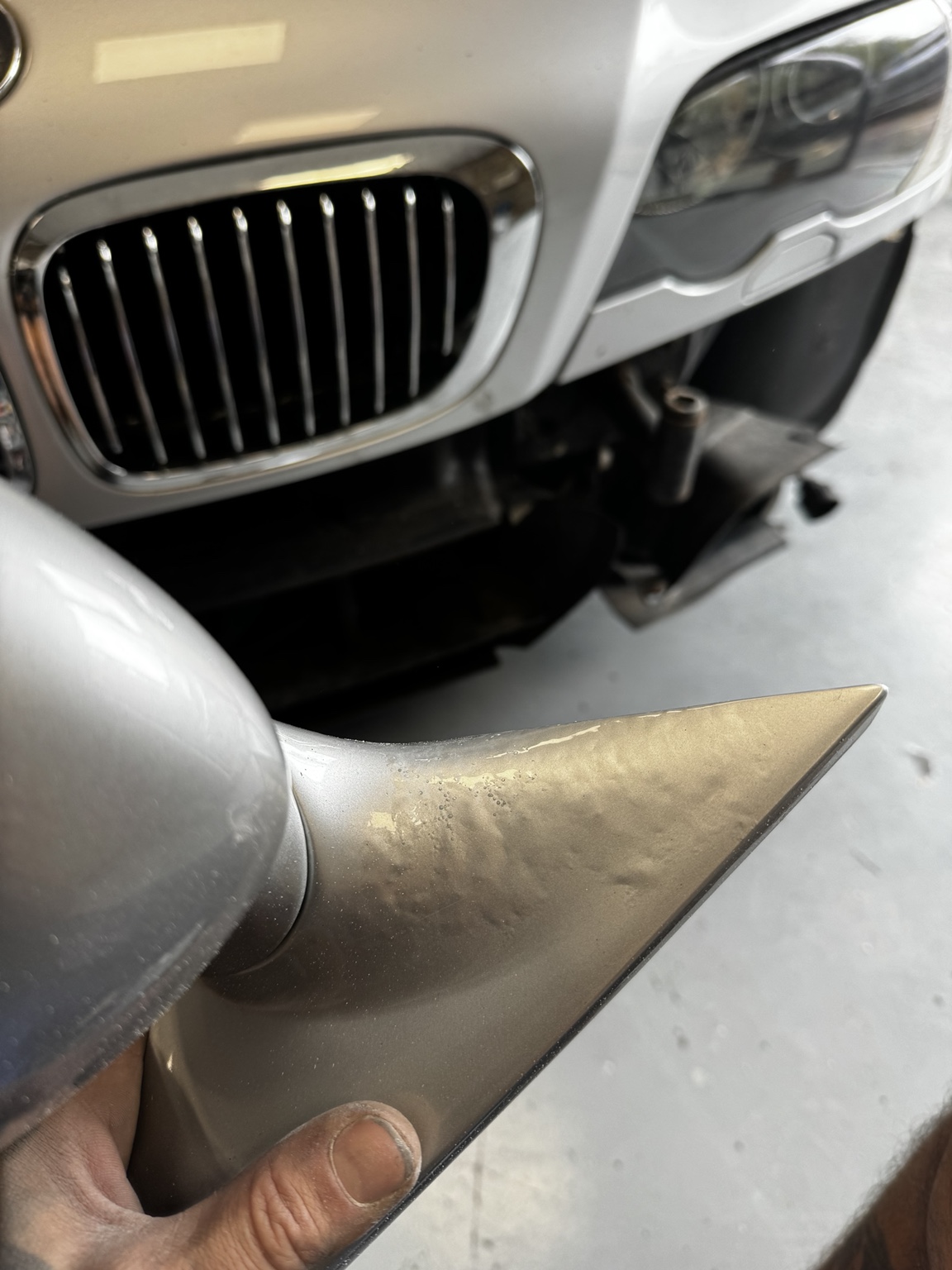 BMW body part being repaired